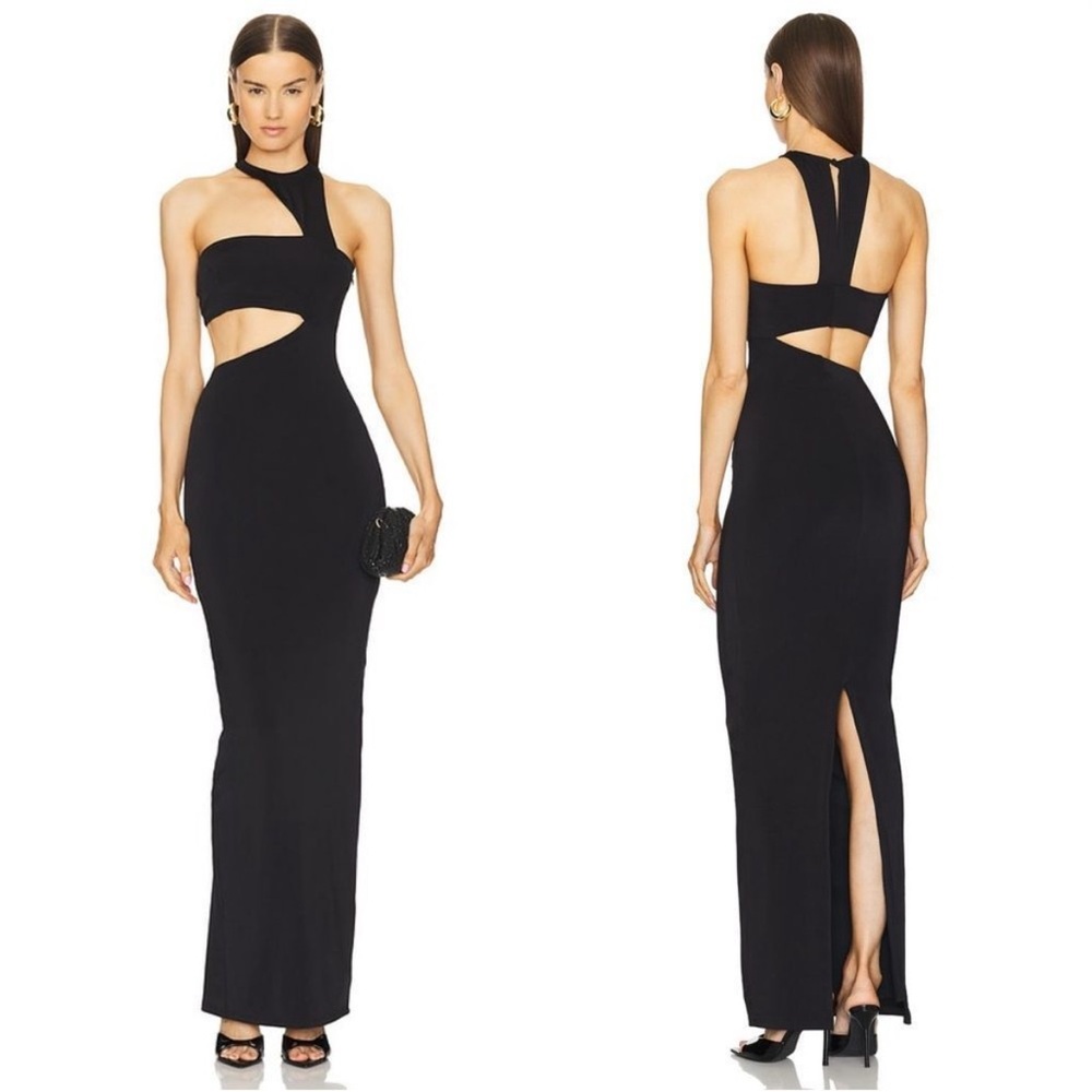 Michael Costello X REVOLVE Trinity Maxi Dress in Black / Gown